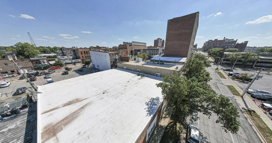 An aerial shot of the roof at Recycling Furniture for Families